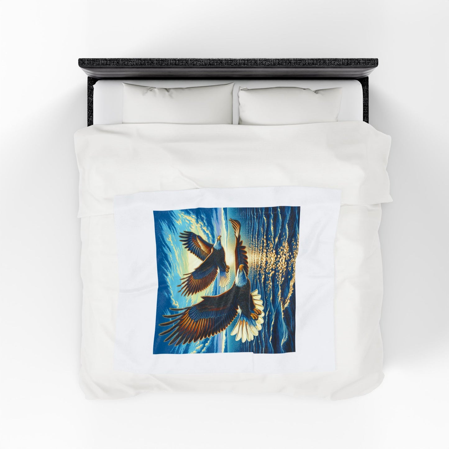 Majestic Eagle Velveteen Plush Blanket - Cozy Home Décor for Nature Lovers
