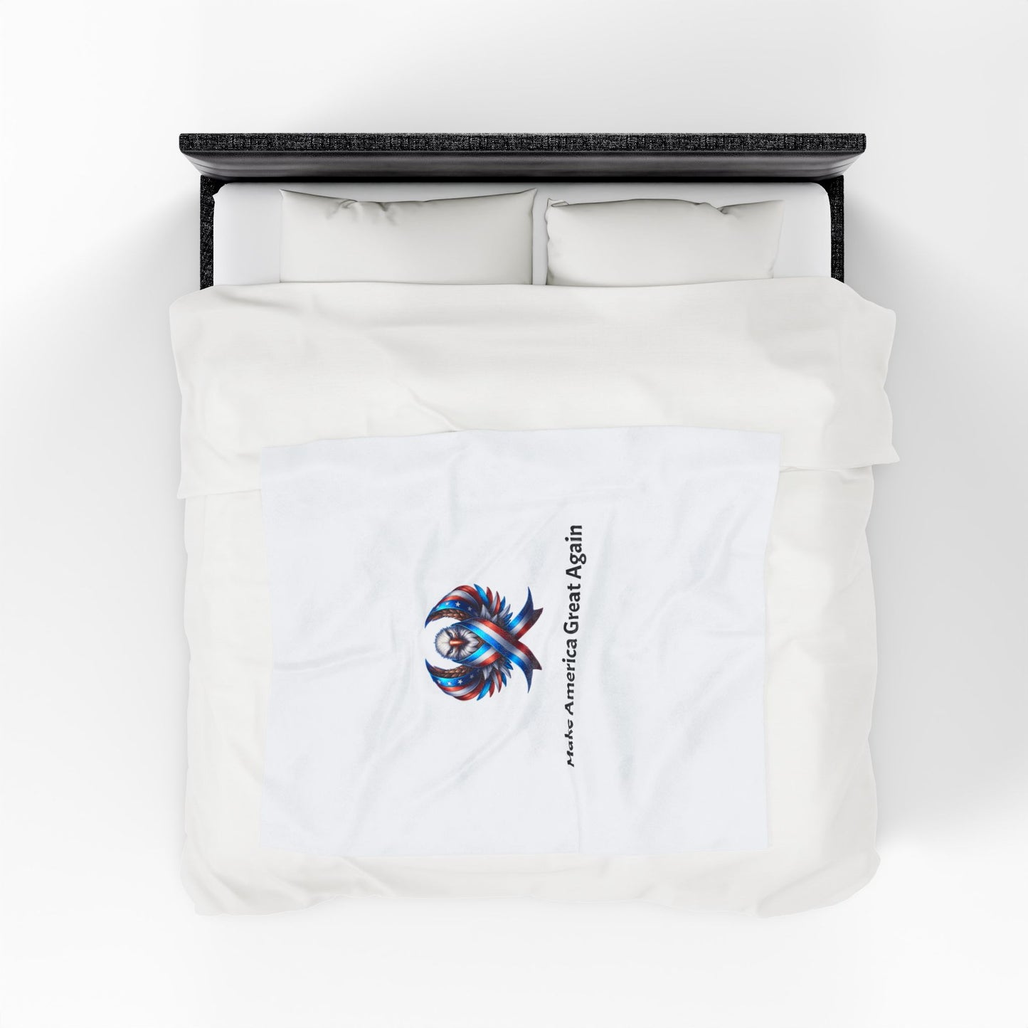 Patriotic Velveteen Plush Blanket - Make America Great Again