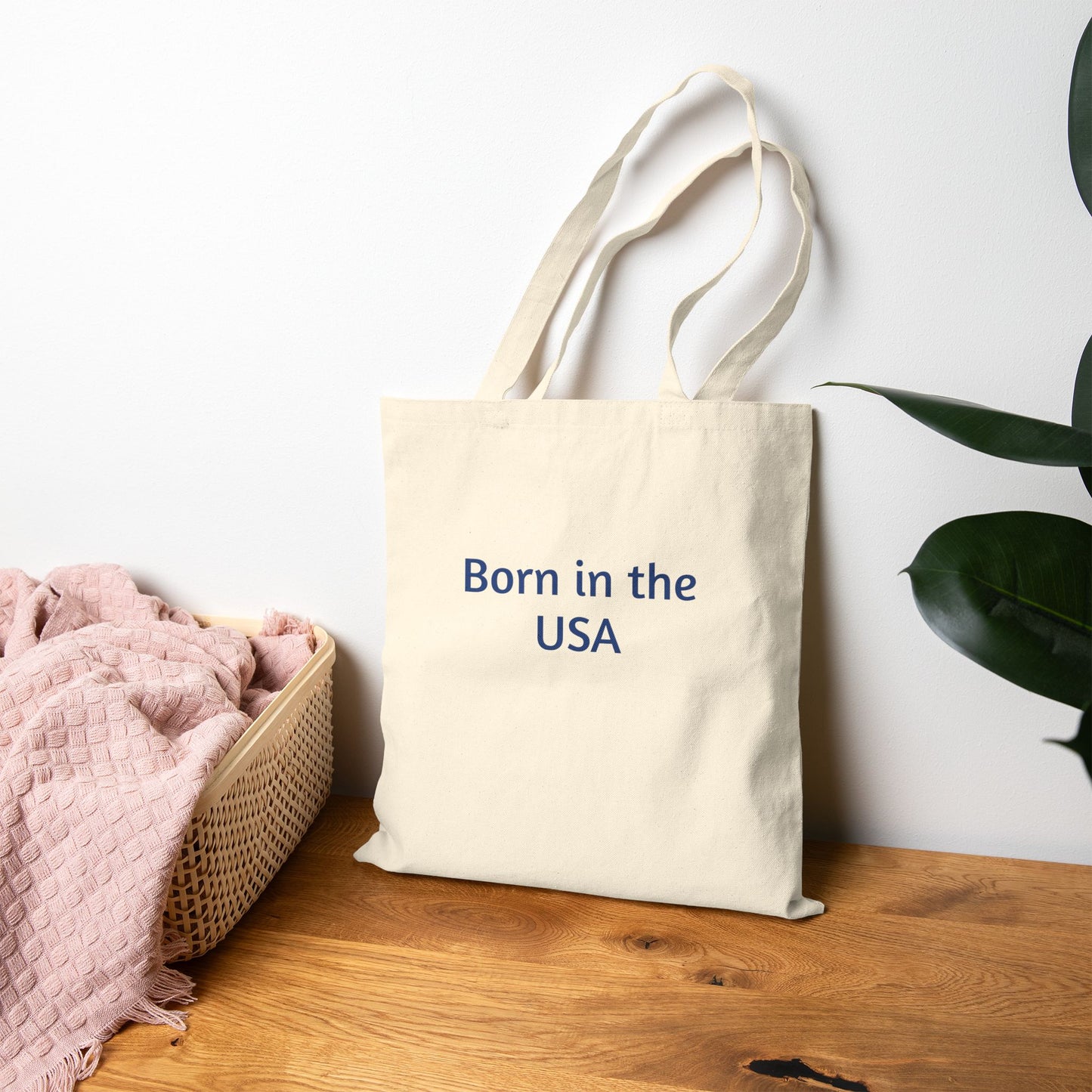 Born in the USA Cotton Canvas Tote Bag - Eco-Friendly & Stylish Carryall