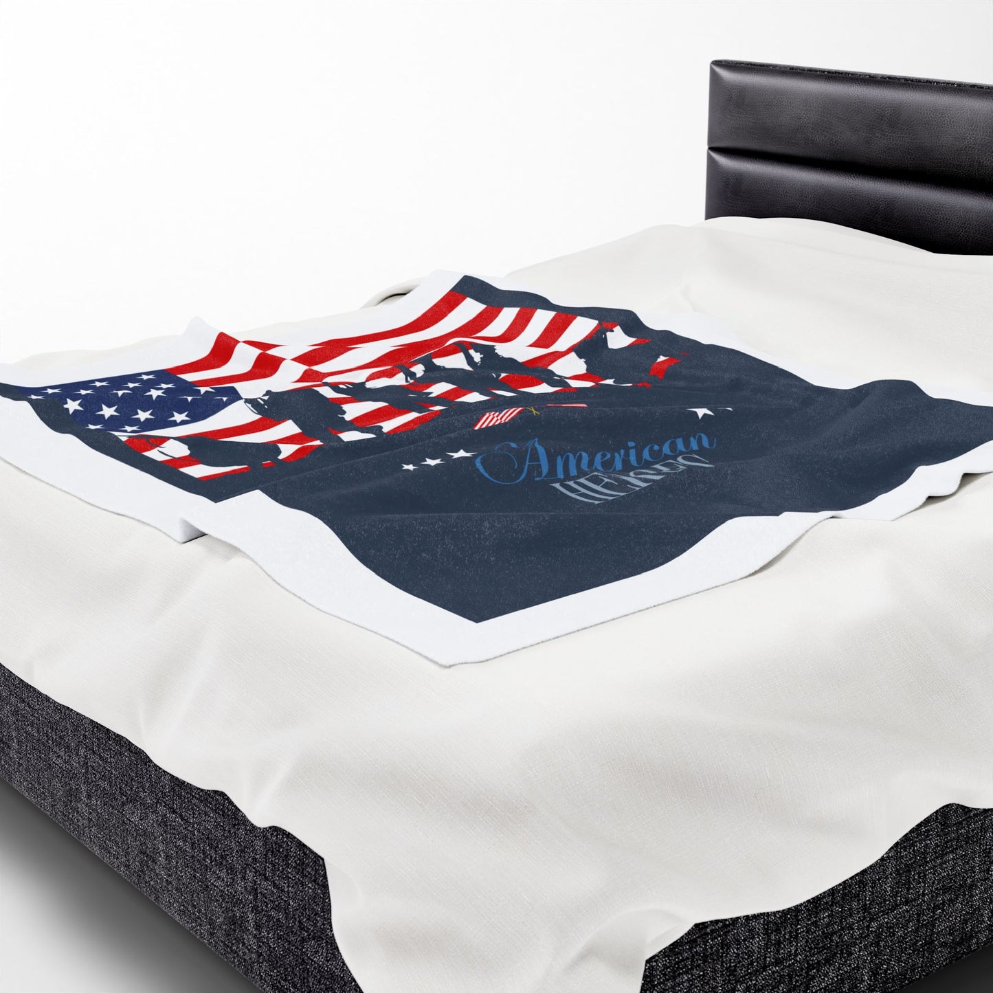 American Heroes Velveteen Plush Blanket - Cozy Tribute for Veterans and Patriotic Moments