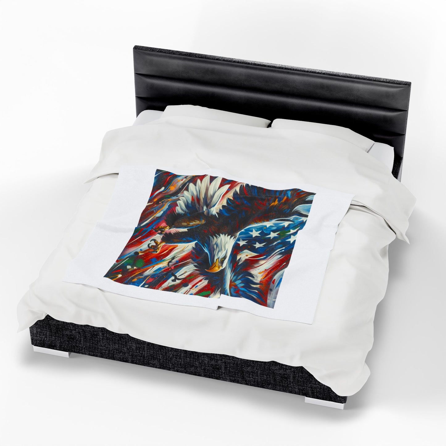 Patriotic Eagle Velveteen Plush Blanket - Cozy Home Decor for Independence Day & Everyday Use
