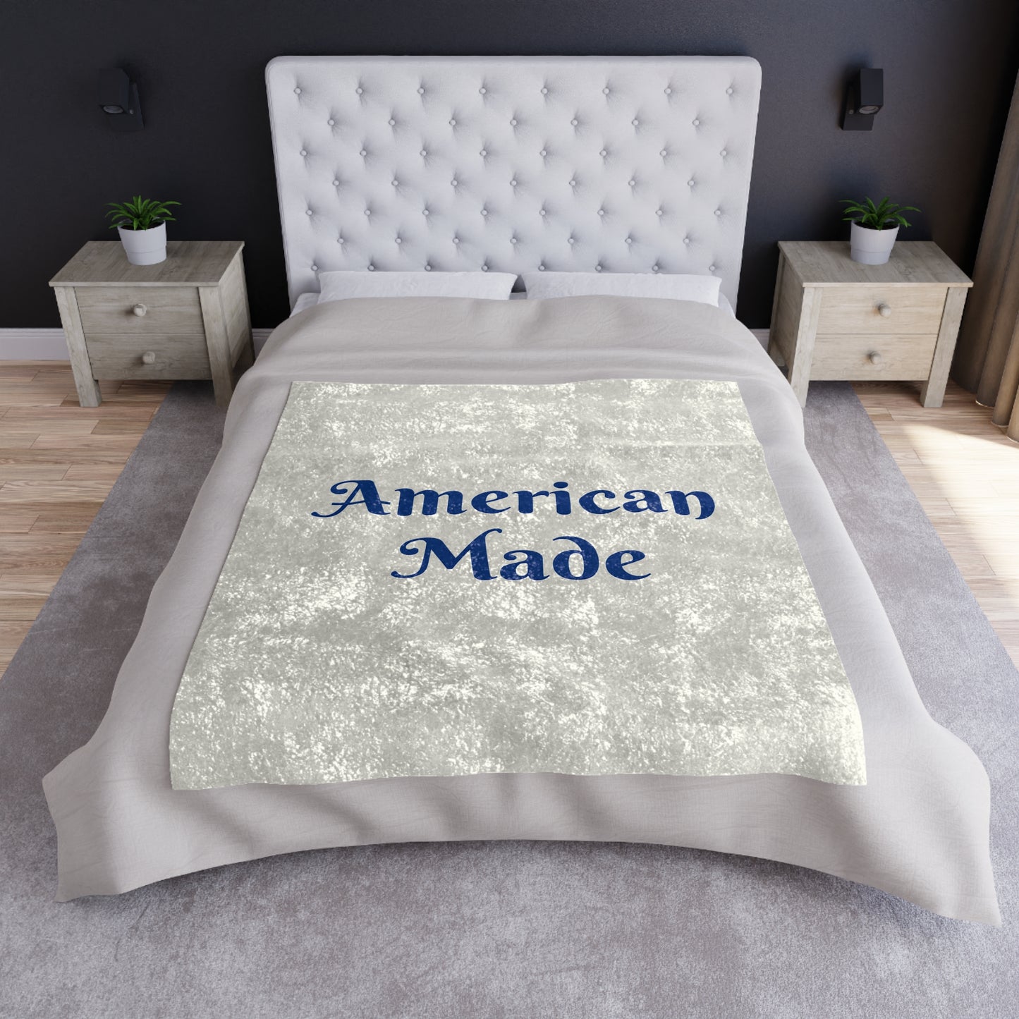 Cozy American Made Crushed Velvet Blanket for Home Comfort