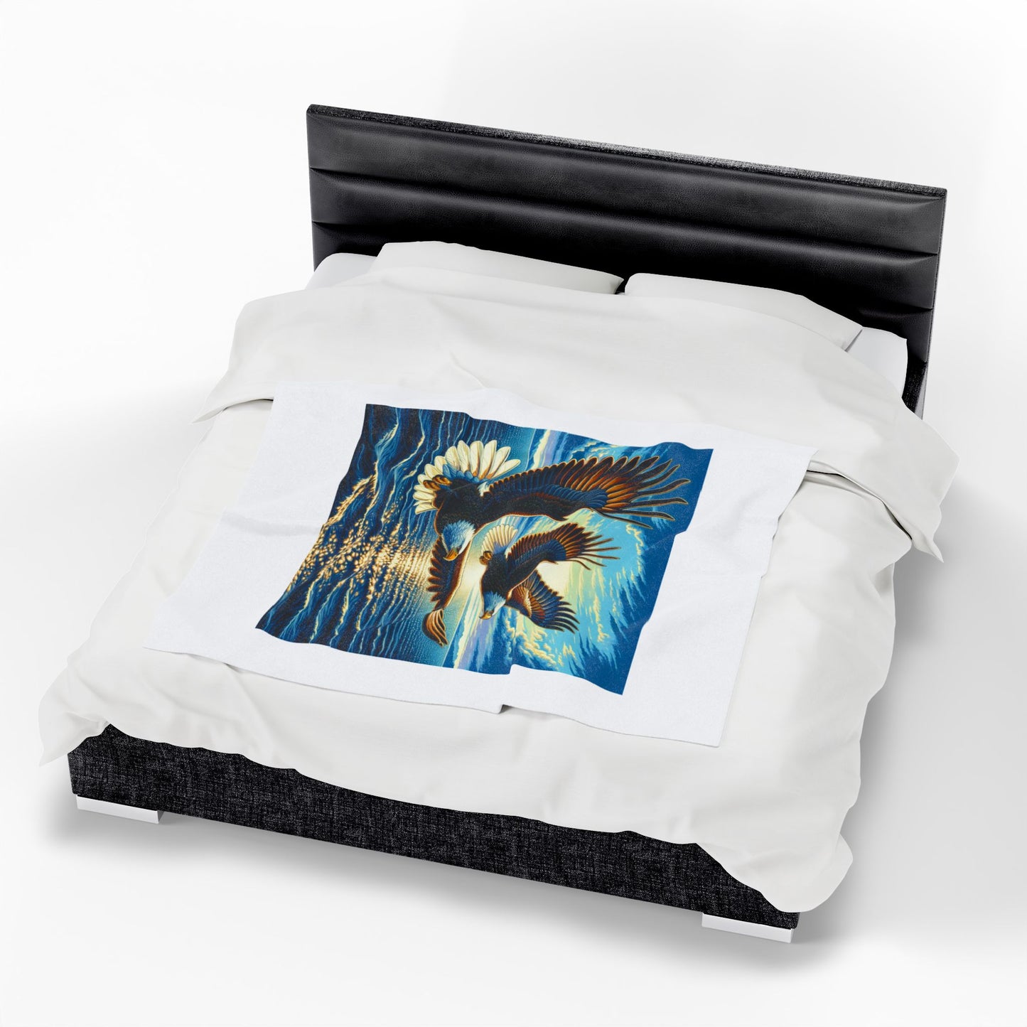 Majestic Eagle Velveteen Plush Blanket - Cozy Home Décor for Nature Lovers