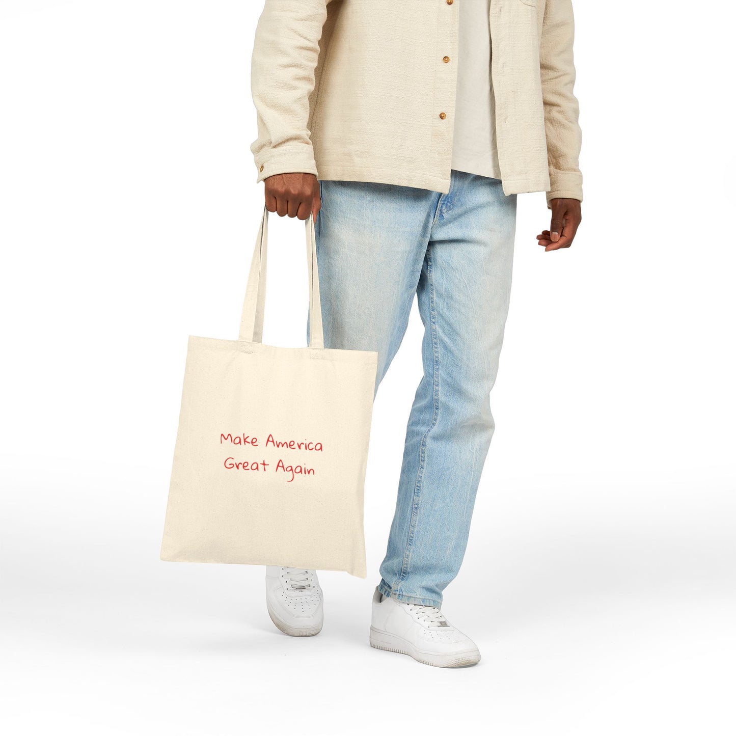 Make America Great Again Cotton Canvas Tote Bag - Eco-Friendly Shopping Companion
