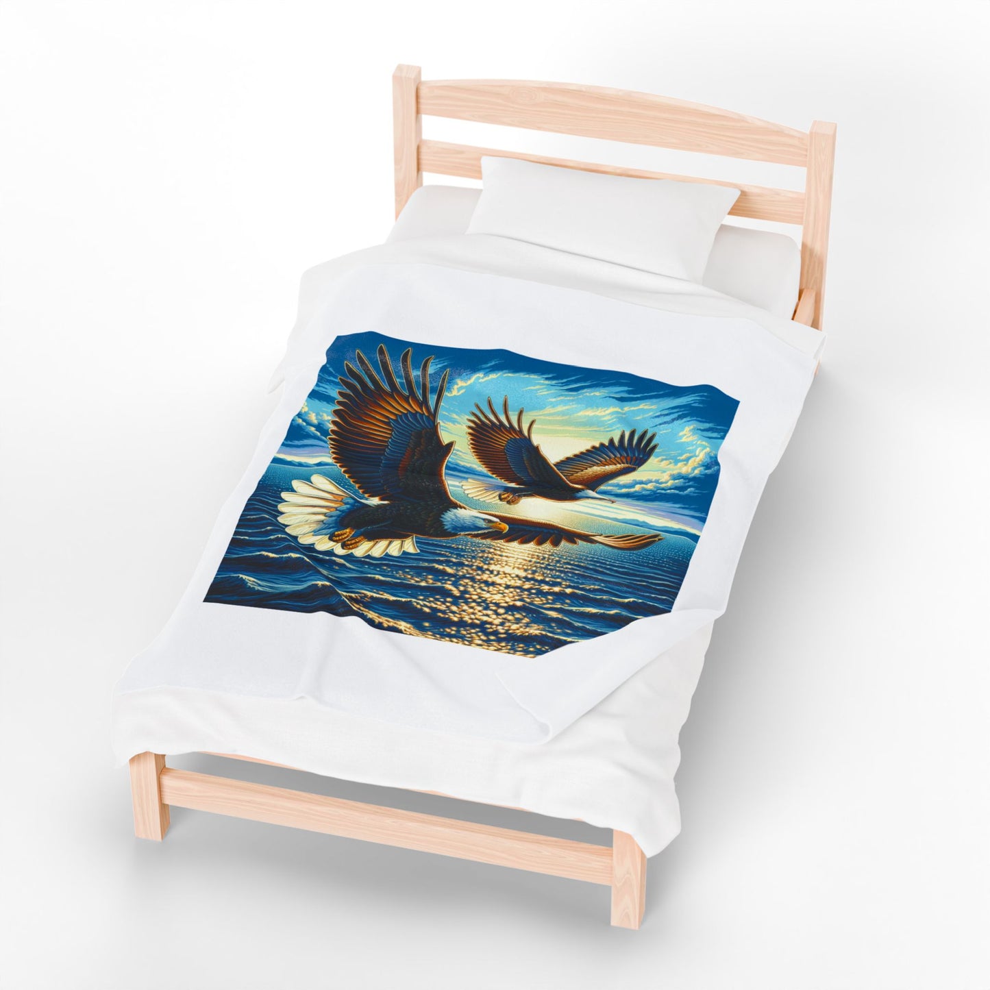 Majestic Eagle Velveteen Plush Blanket - Cozy Home Décor for Nature Lovers