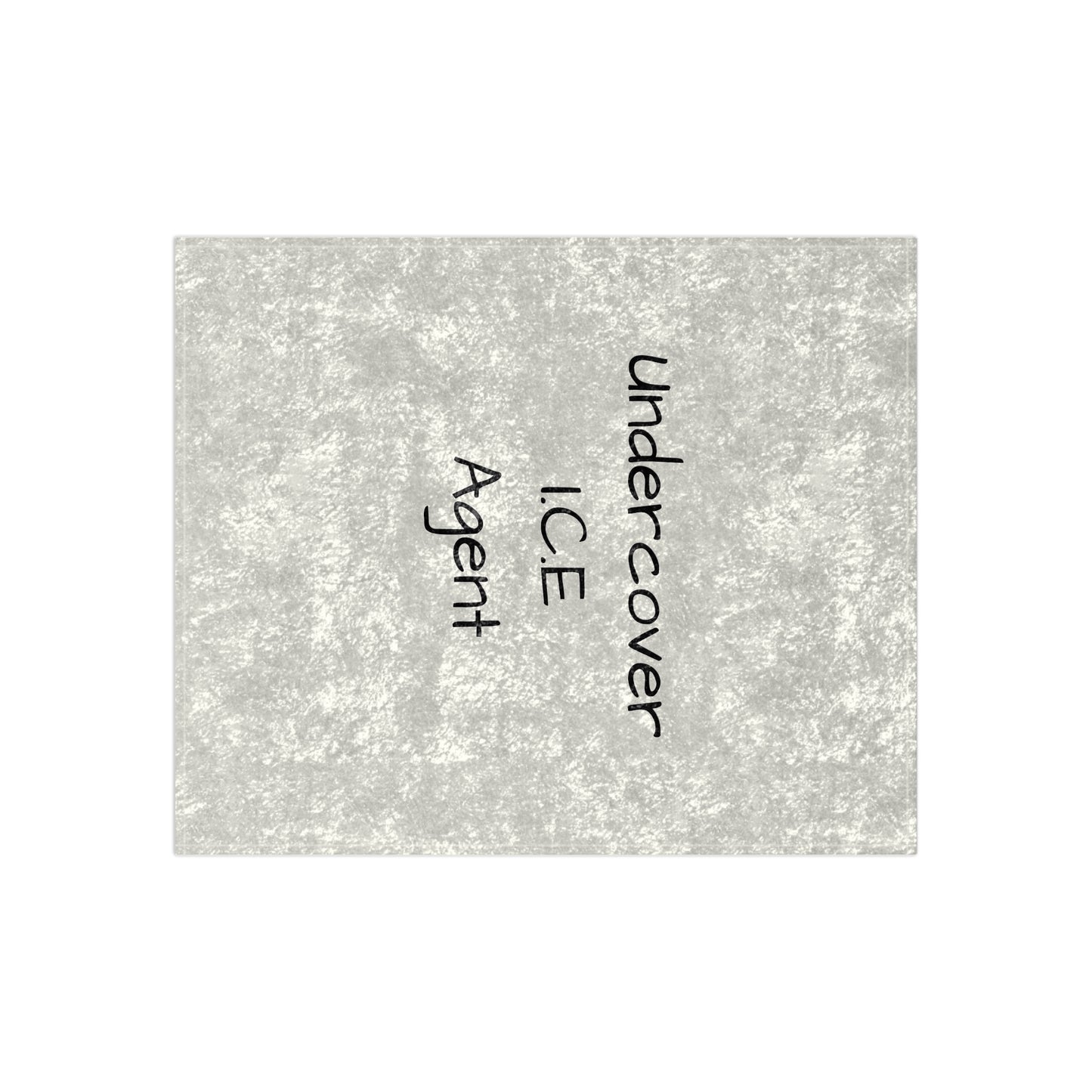Undercover I.C.E. Agent Crushed Velvet Blanket - Cozy & Stylish Gift for Agents and Adventurers