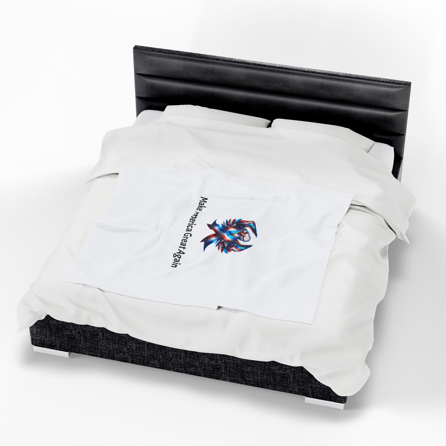 Patriotic Velveteen Plush Blanket - Make America Great Again