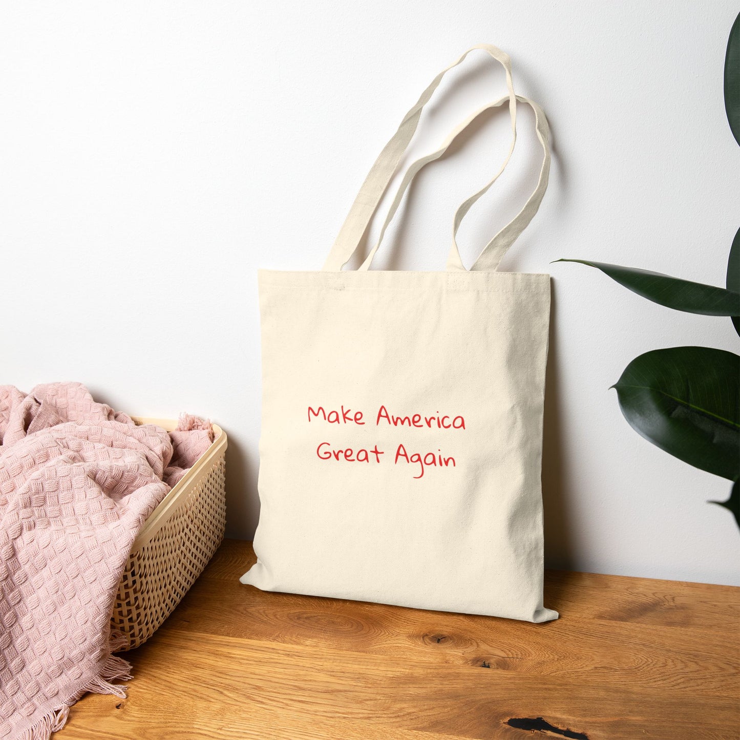 Make America Great Again Cotton Canvas Tote Bag - Eco-Friendly Shopping Companion