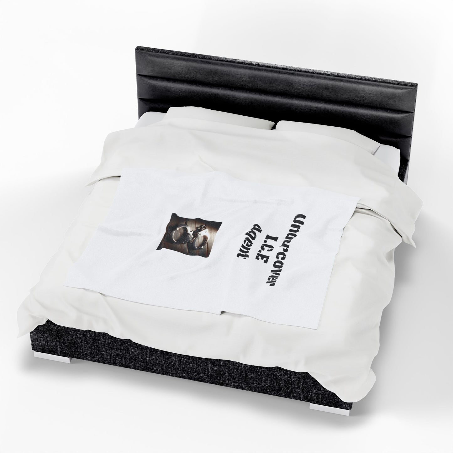 Undercover I.C.E. Agent Velveteen Plush Blanket - Cozy Gift for Law Enforcement Enthusiasts