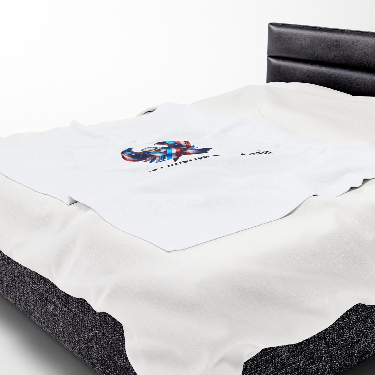 Patriotic Velveteen Plush Blanket - Make America Great Again