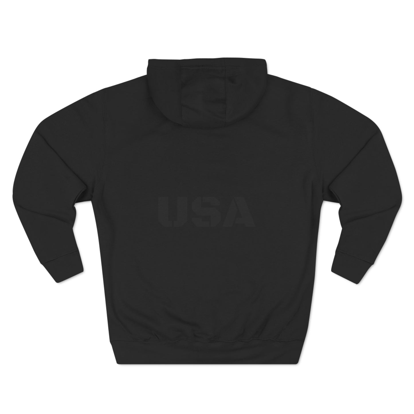 4 Wheeler and American flag Three-Panel Fleece Hoodie