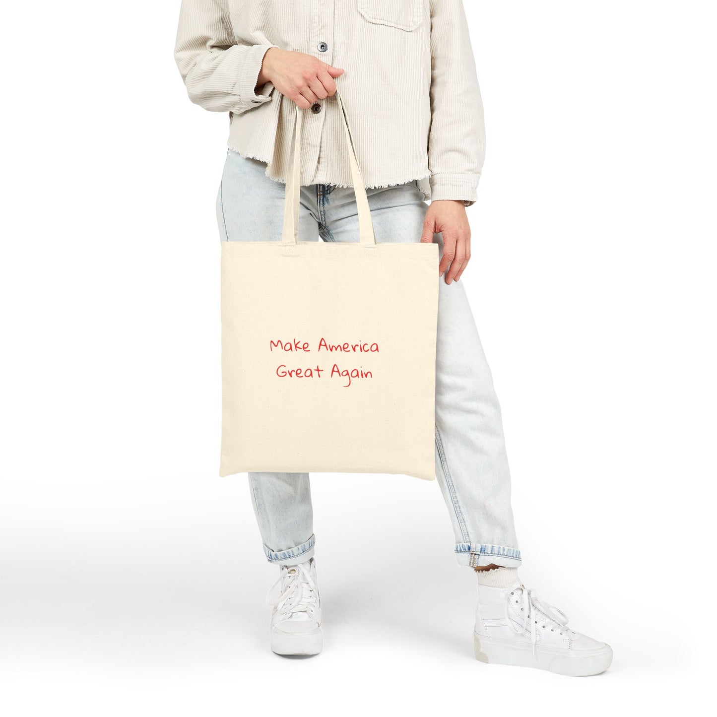 Make America Great Again Cotton Canvas Tote Bag - Eco-Friendly Shopping Companion