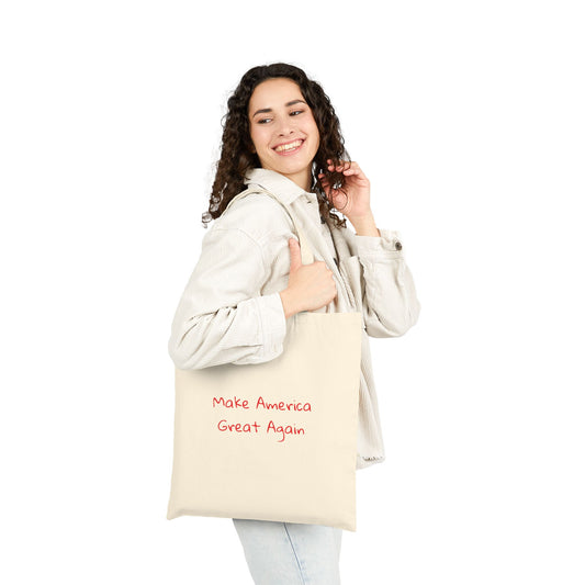 Make America Great Again Cotton Canvas Tote Bag - Eco-Friendly Shopping Companion
