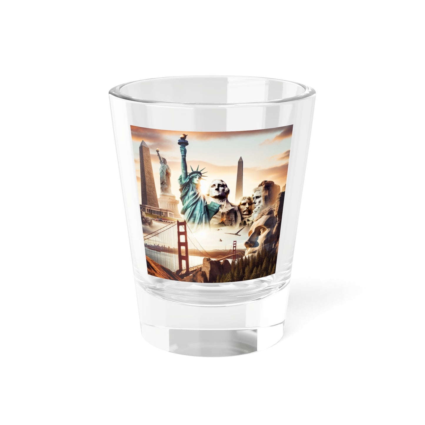 Souvenir Shot Glass - Iconic Landmarks Design