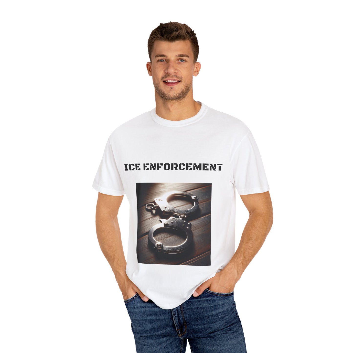 ICE ENFORCEMENT Unisex Garment-Dyed T-shirt