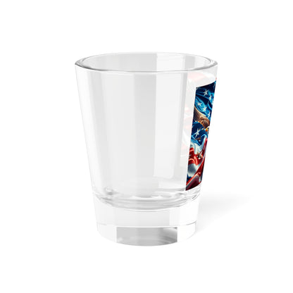 Patriotic Shot Glass with Eagle and American Flag - Perfect for Celebrations