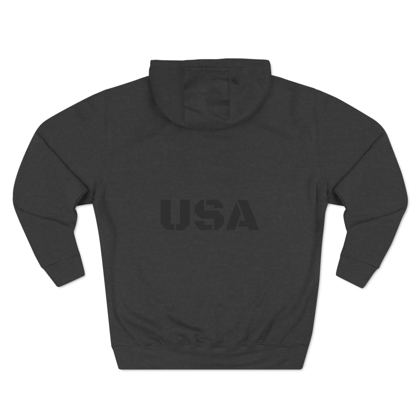 4 Wheeler and American flag Three-Panel Fleece Hoodie