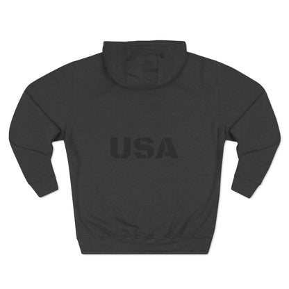 4 Wheeler and American flag Three-Panel Fleece Hoodie