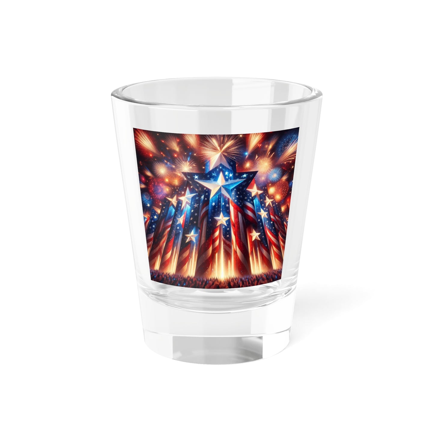 Patriotic Shot Glass with Star Design - Perfect for Celebrations