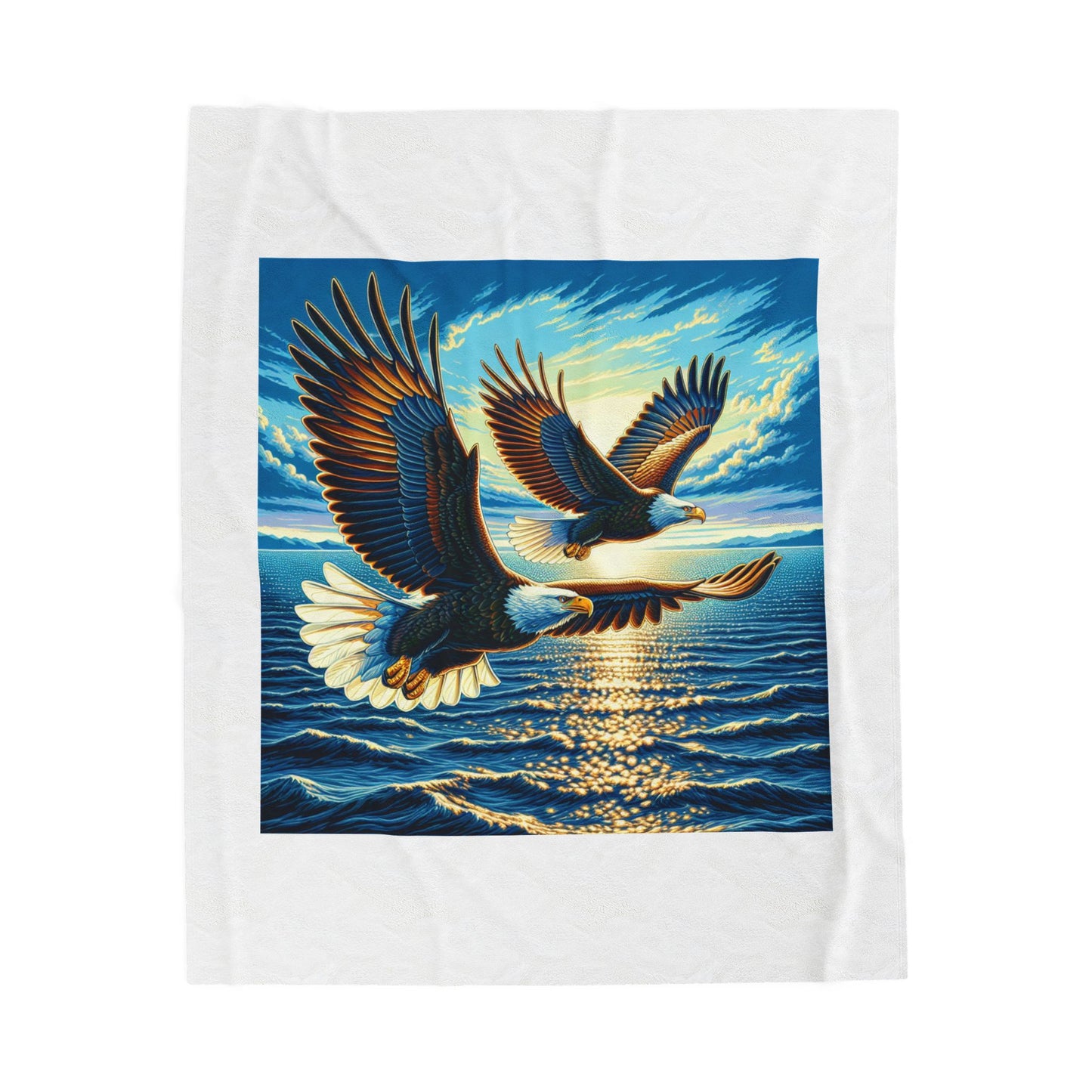 Majestic Eagle Velveteen Plush Blanket - Cozy Home Décor for Nature Lovers