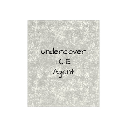 Undercover I.C.E. Agent Crushed Velvet Blanket - Cozy & Stylish Gift for Agents and Adventurers