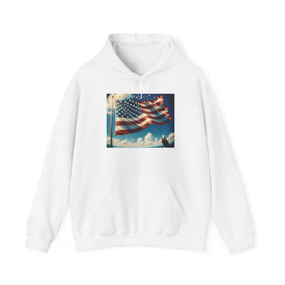 Flying American Flag Unisex Heavy Blend™ Hooded Sweatshirt