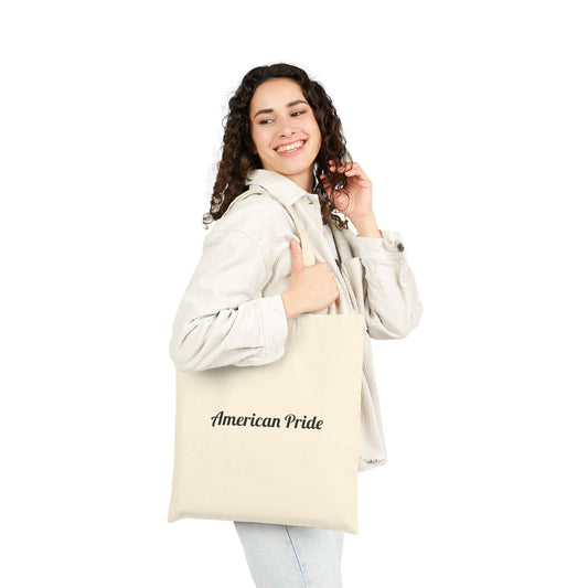 American Pride Cotton Canvas Tote Bag - Eco-Friendly Shopping Bag for Everyday Use