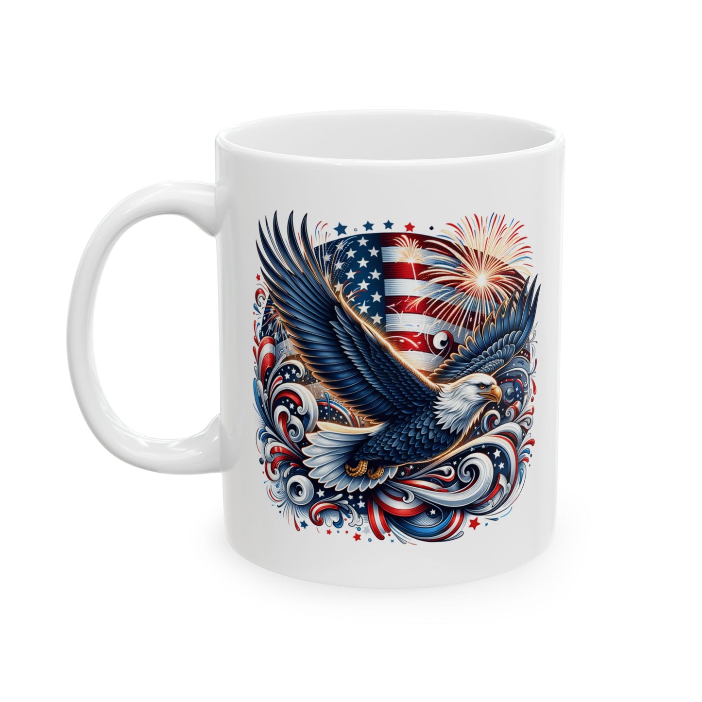 Patriotic American eagle Ceramic Mug, (11oz, 15oz)