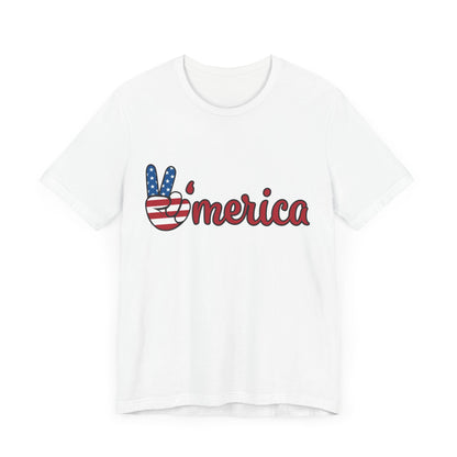 ✌️ America Unisex Jersey Short Sleeve Tee