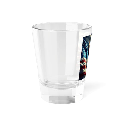 Patriotic Eagle Shot Glass - 1.5oz American Flag Design