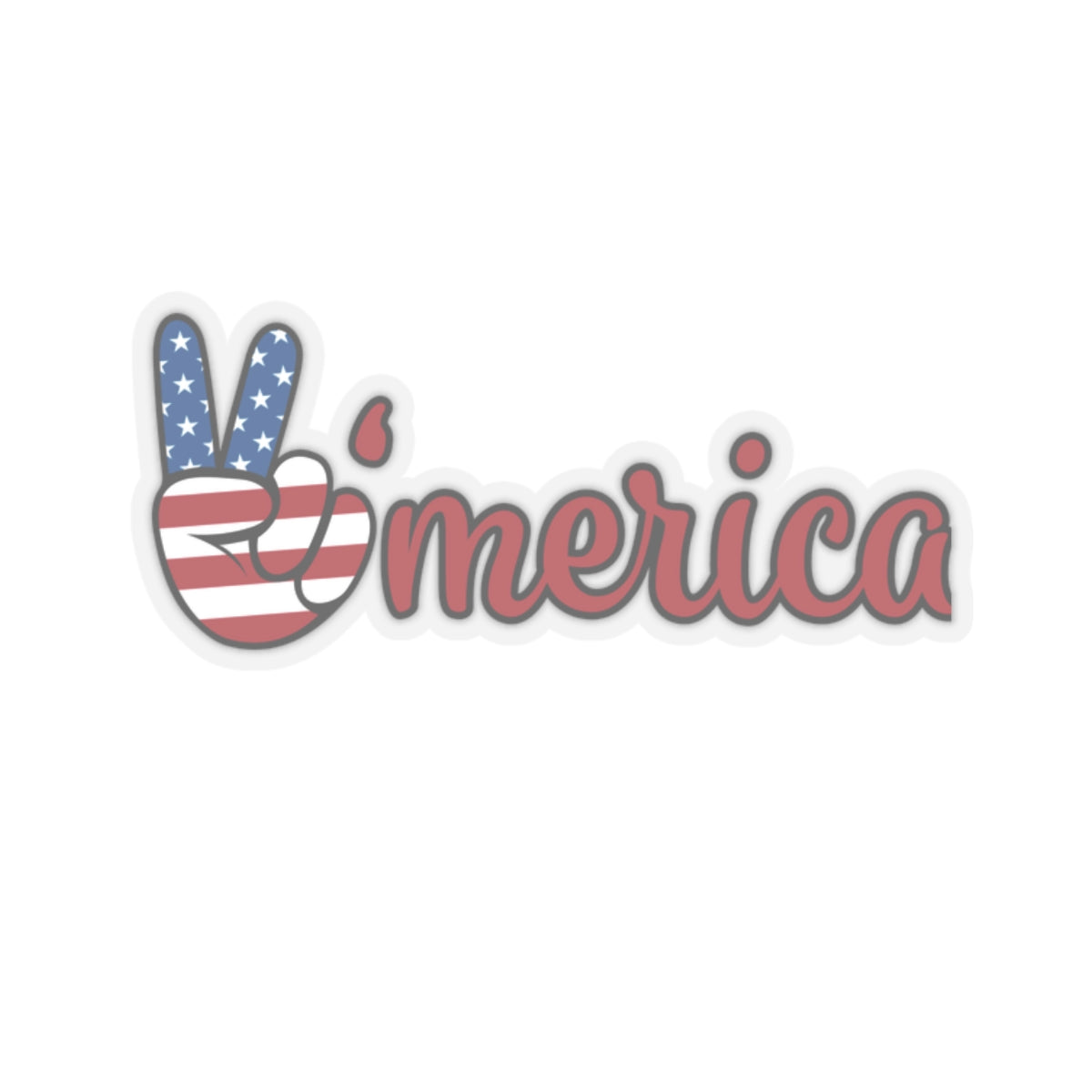 ✌️ America Kiss-Cut Stickers