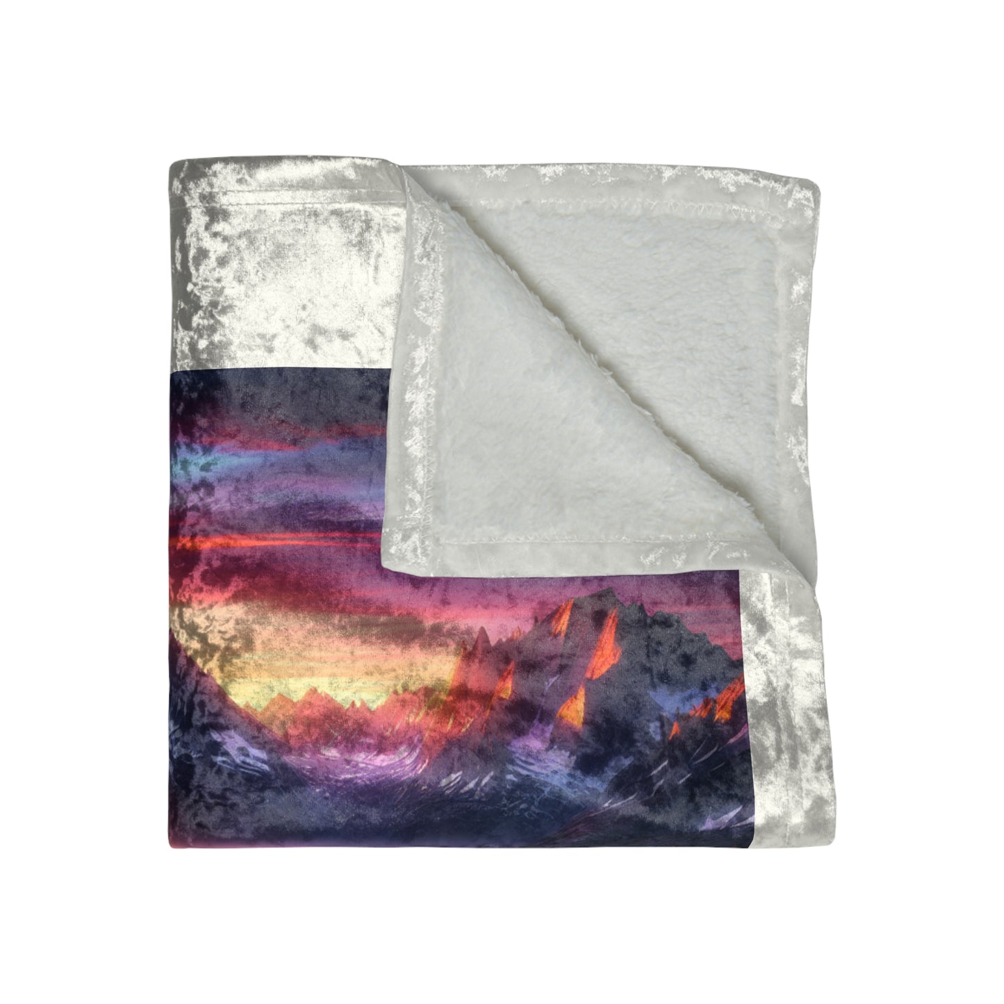 Patriotic Crushed Velvet Blanket - Cozy American Landscape Throw for Relaxation & Celebrations