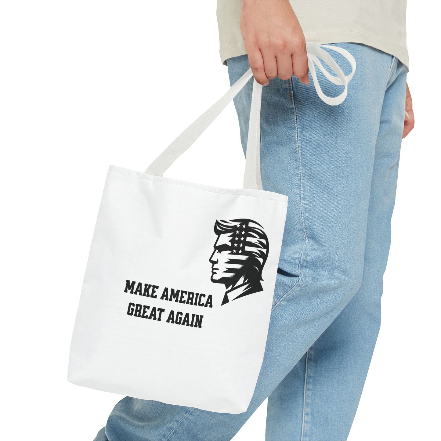 Stencil Donald Trump MAGA Tote Bag (AOP)