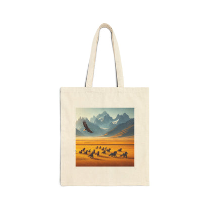 Nature-Inspired Cotton Canvas Tote Bag - Ideal for Eco-Friendly Adventures