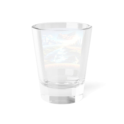 Patriotic Landscape Shot Glass – 1.5oz | Perfect for Celebrations and Gatherings