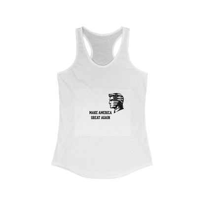 Stencil Donald Trump MAGA Women's Ideal Racerback Tank