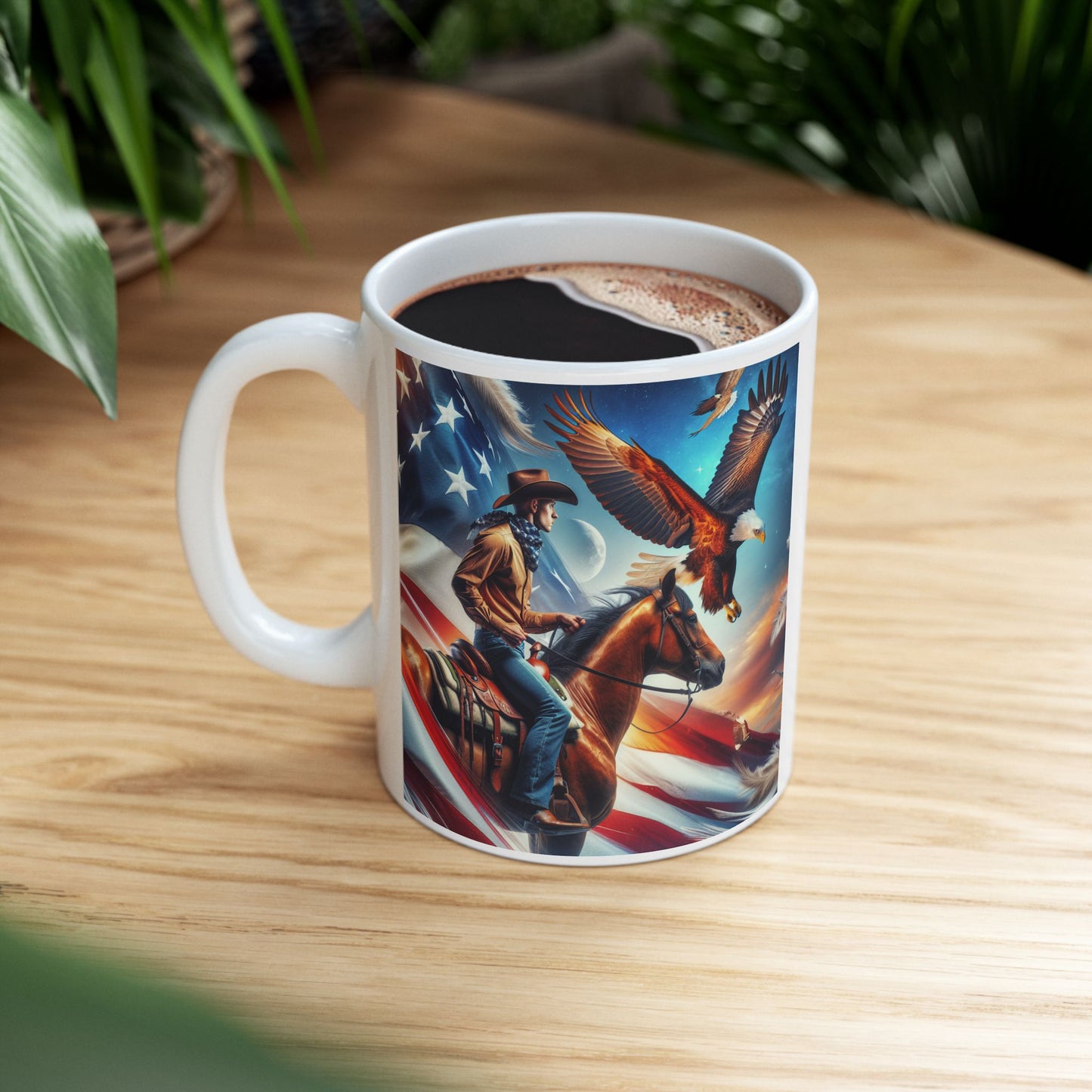 American cowboy Ceramic Mug, (11oz, 15oz)