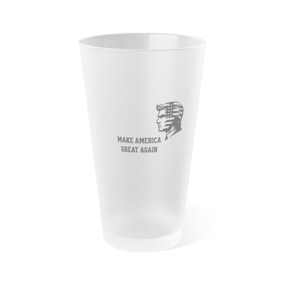 Frosted Pint Glass - Make America Great Again, 16oz