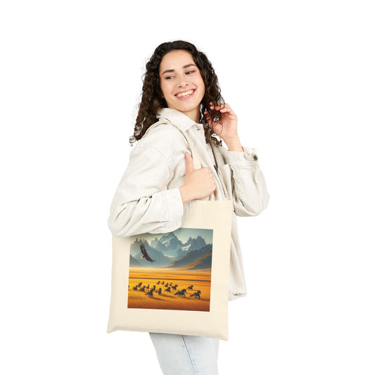 Nature-Inspired Cotton Canvas Tote Bag - Ideal for Eco-Friendly Adventures