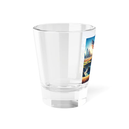 Patriotic Landscape Shot Glass – 1.5oz | Perfect for Celebrations and Gatherings