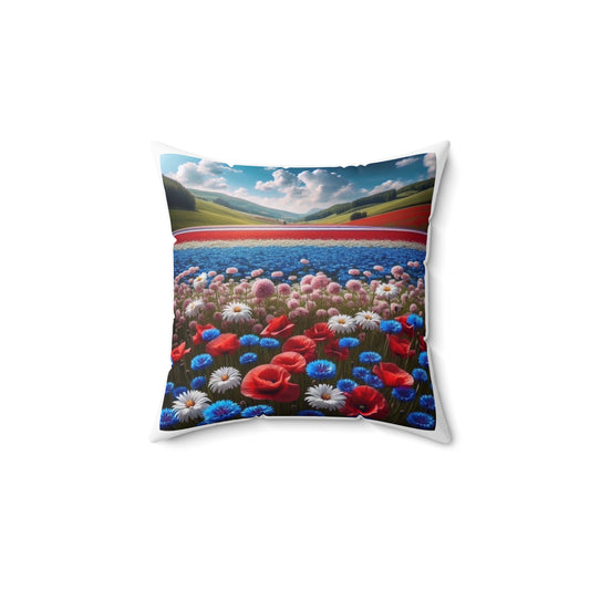 Vibrant Floral Square Pillow for Home Décor