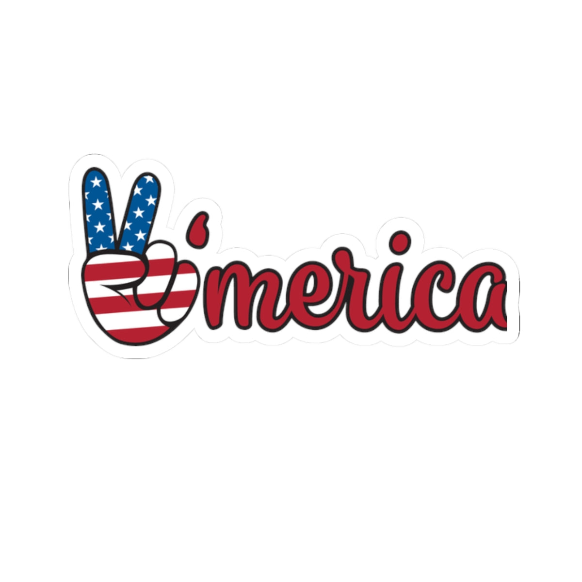 ✌️ America Kiss-Cut Stickers
