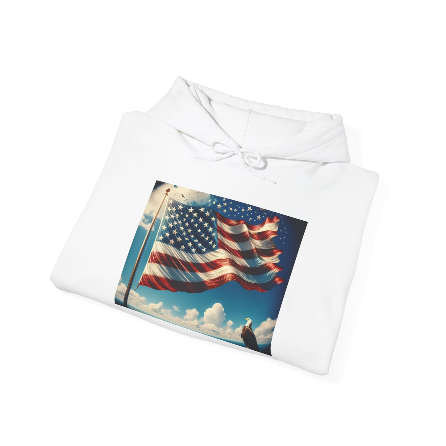 Flying American Flag Unisex Heavy Blend™ Hooded Sweatshirt