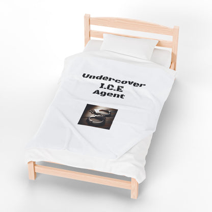 Undercover I.C.E. Agent Velveteen Plush Blanket - Cozy Gift for Law Enforcement Enthusiasts