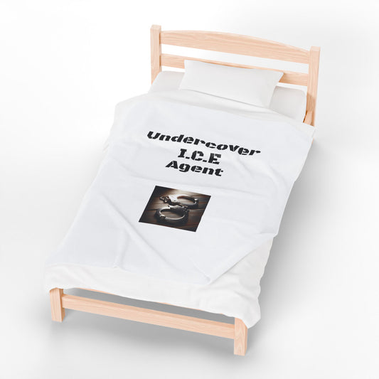 Undercover I.C.E. Agent Velveteen Plush Blanket - Cozy Gift for Law Enforcement Enthusiasts