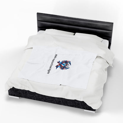 Patriotic Velveteen Plush Blanket - Make America Great Again