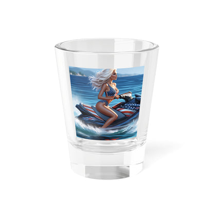 Retro Jet Ski Shot Glass - Fun Summer Drinkware for Beach Lovers