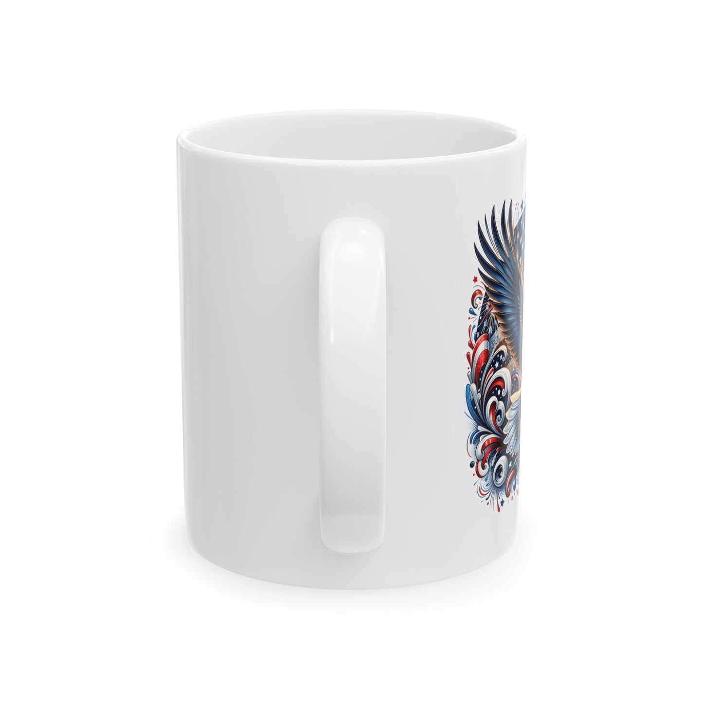 Patriotic American eagle Ceramic Mug, (11oz, 15oz)