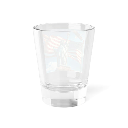 Patriotic Shot Glass with American Flag & Liberty Icon