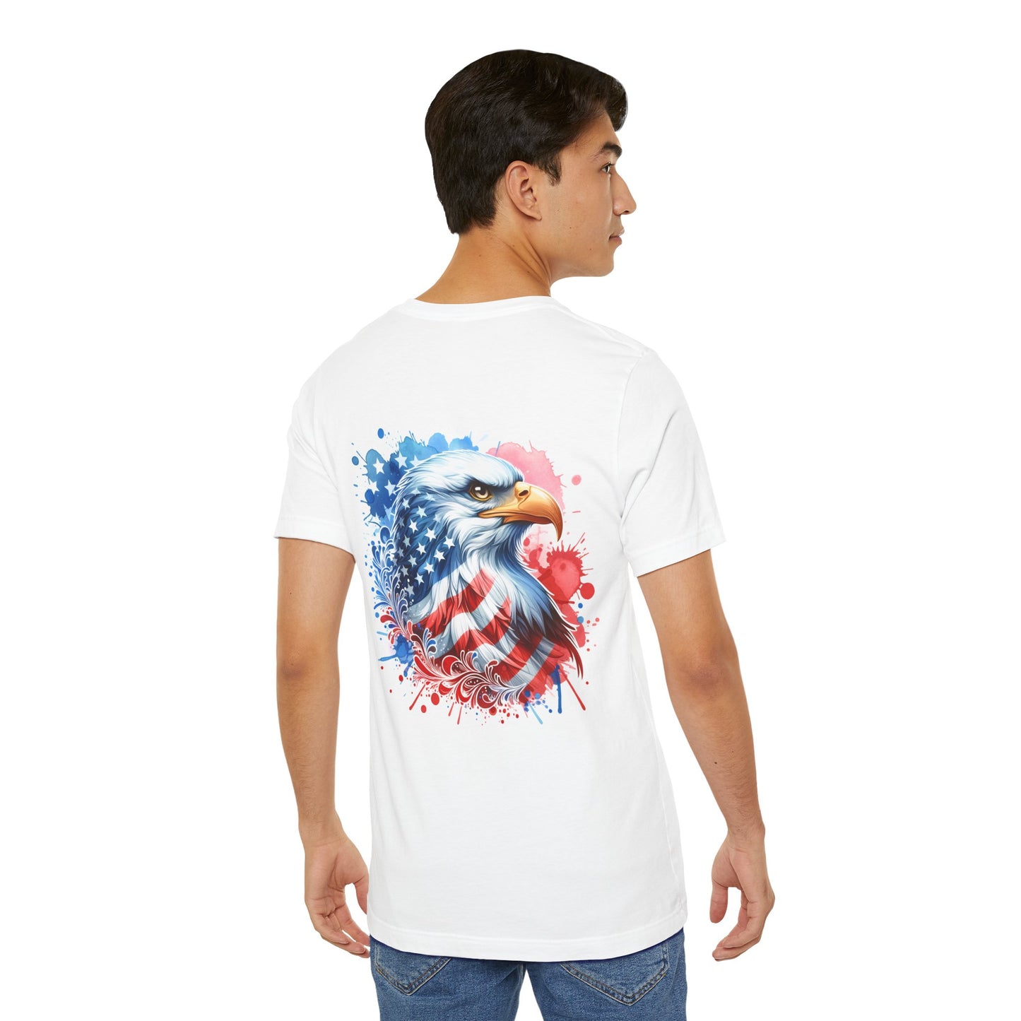 American flag eagle Unisex Jersey Short Sleeve Tee